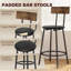 Ensemble de table de bar avec 2 tabourets rembourrés, brun rustique-640997937-640997950-640997948-640997936-640997951
