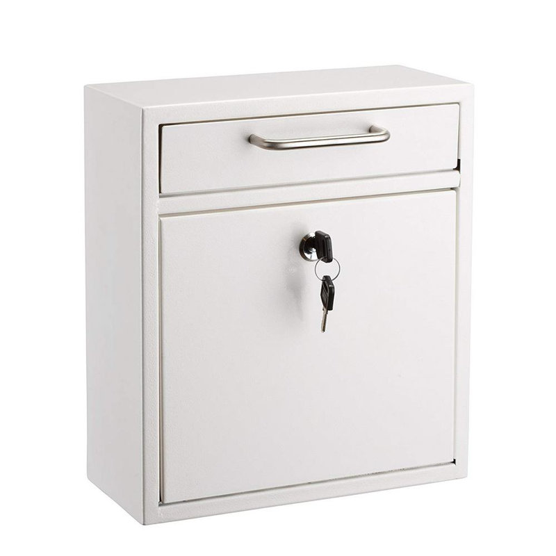 Boîte de dépôt moyenne sécurisée, Blanc