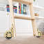Maple 9.92' 9-Step Wood Rolling Sunburst Wheel Ladder-83473071
