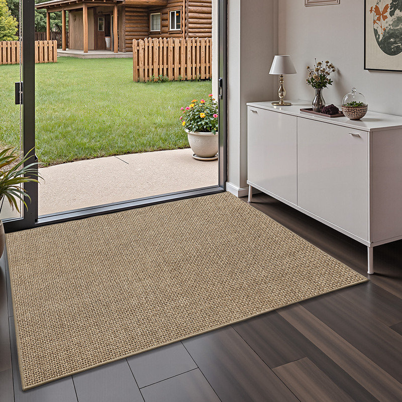 Paillasson intérieur antidérapant, L 32 po x L 48 po, Gris foncé
