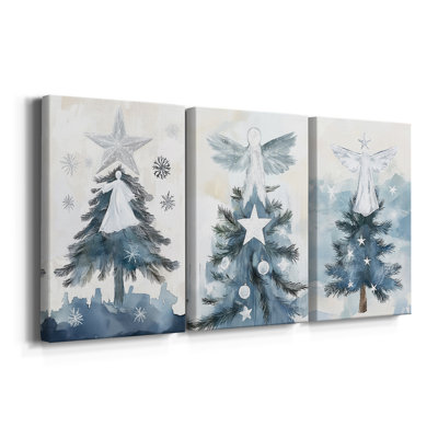 Christmas Holiday Art CXLIV - Toile tendue avec châssis sur mesure - 3 pièces