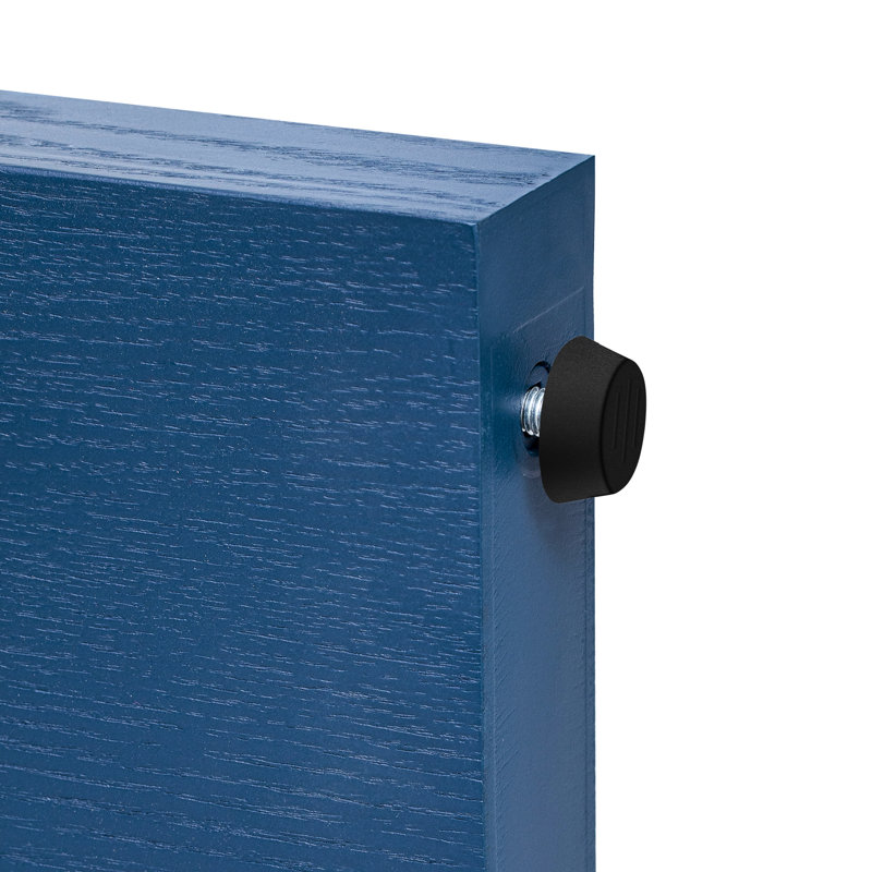 Console rustique, tiroirs cannelés, bleu marine, placage frêne, pieds réglables, idéale pour le sol, plateau, rangement avec tiroirs, base bleu marine, en bois, pour salon ou couloir, support de plateau, capacité