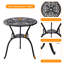 Ensemble bistro extérieur en aluminium avec trou pour parasol 2 pièces
