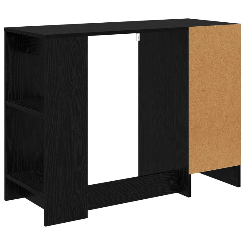 Computer Desk, Black Oak