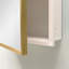 16X28 Inches Golden Metal Framed White Cabinet Wall Mount Or Recessed Bathroom Medicine Cabinet With Mirror