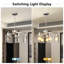 Lustre - configuration 6 lumières, finition nickel brossé-231945763-231945769-231945775