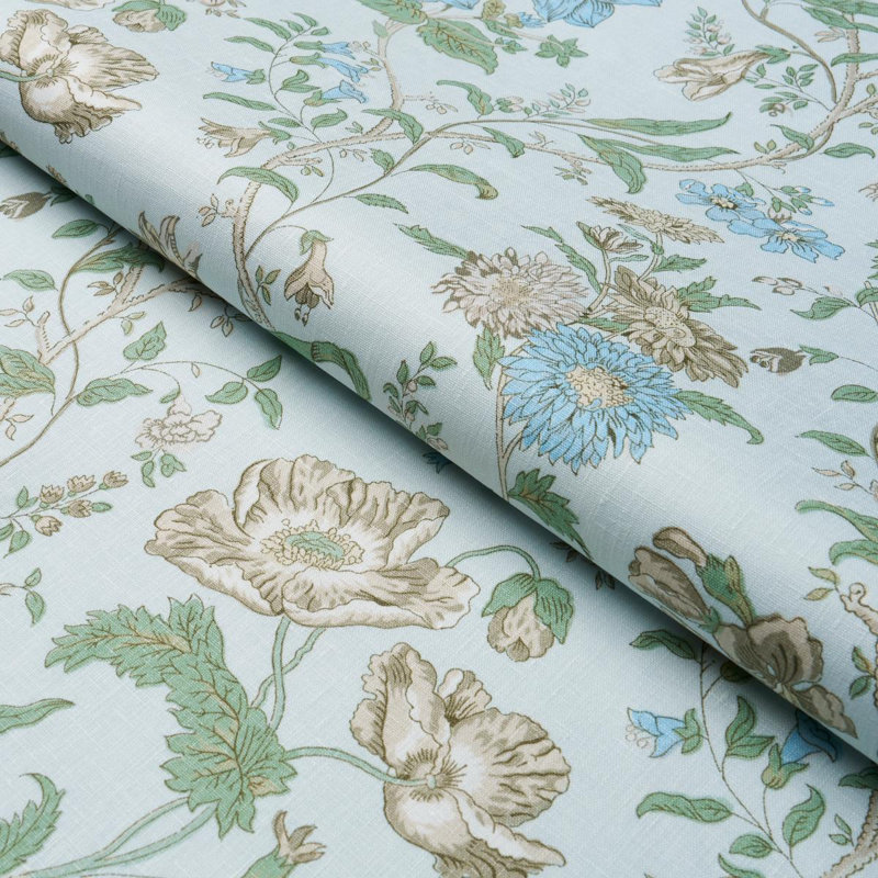 Giselle Floral Fabric, Sky