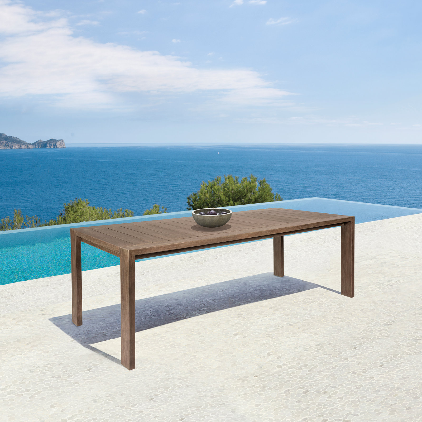 Brittant 82'' Wood Outdoor Dining Table