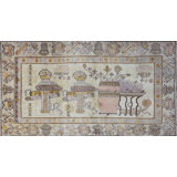 Hand-Knotted High-Quality Ivory Area Rug