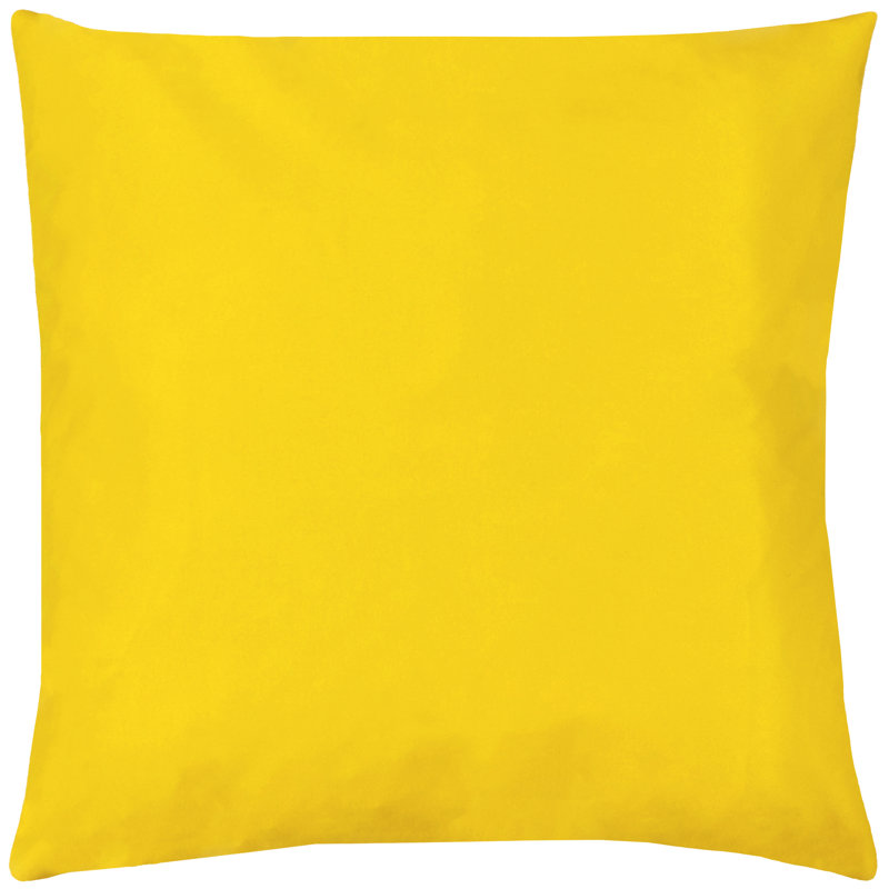 Indoor / Outdoor Square Throw Pillow Cover, Polyester, Yellow