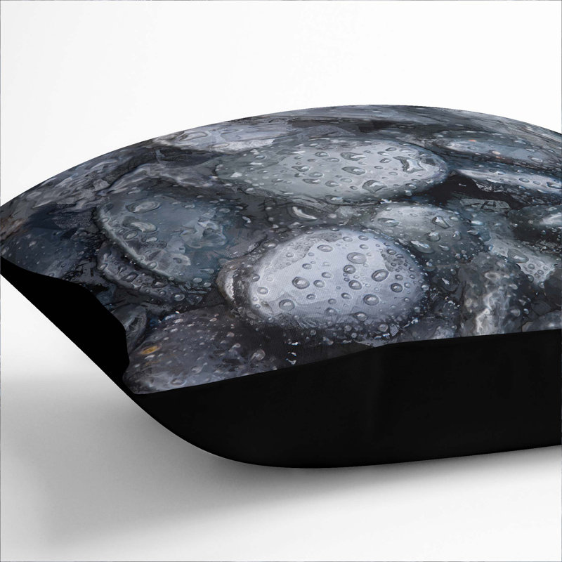 Square Throw Cushion, 55cm H x 55cm W x 20cm D, Black