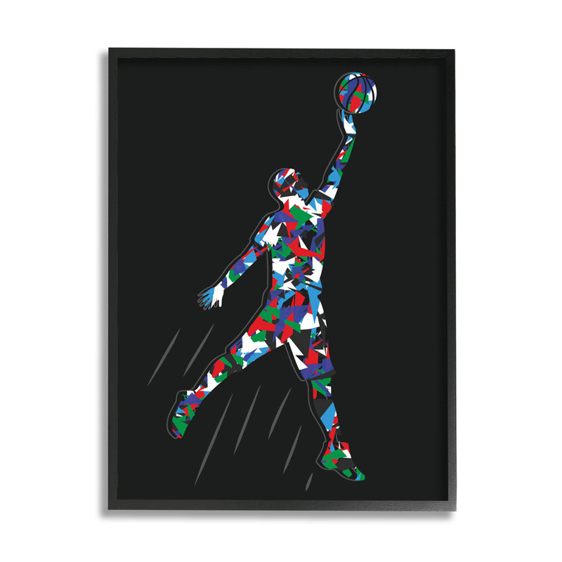 «Basketball Player Abstract» par Arrolynn Weiderhold, impression sur toile, 14" H x 11" W x 1.5" D