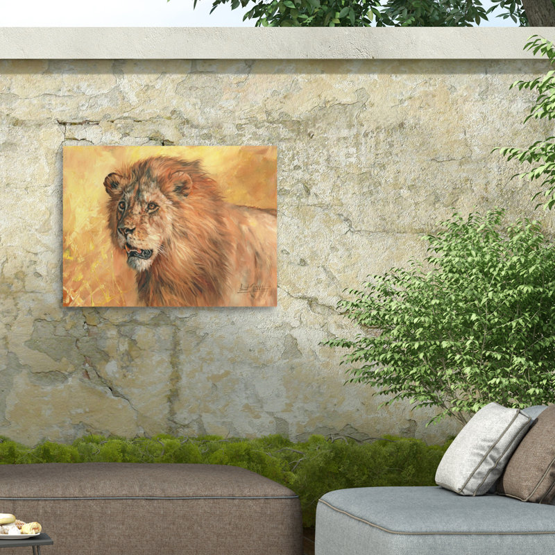 Toile d'extérieur à crinière de lion David, H 24 po x l 32 po