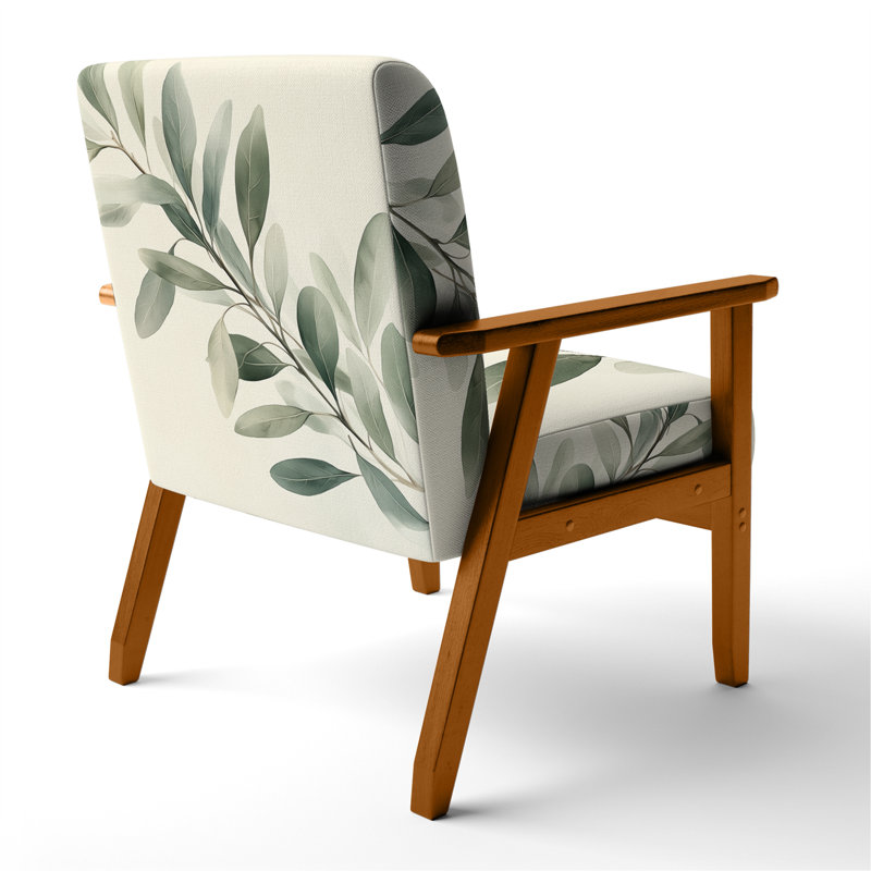 Chaise rembourrée Eucalyptus, Brown Square Arms