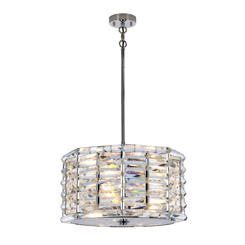 Horatio 4 - Light Polished Nickel Drum Pendant