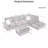 102" L-Shaped Sectional with Chaise, Storage Ottoman, Metal Legs & Copper Nailheads, 2 White Pillows, 4-Seat-720245644