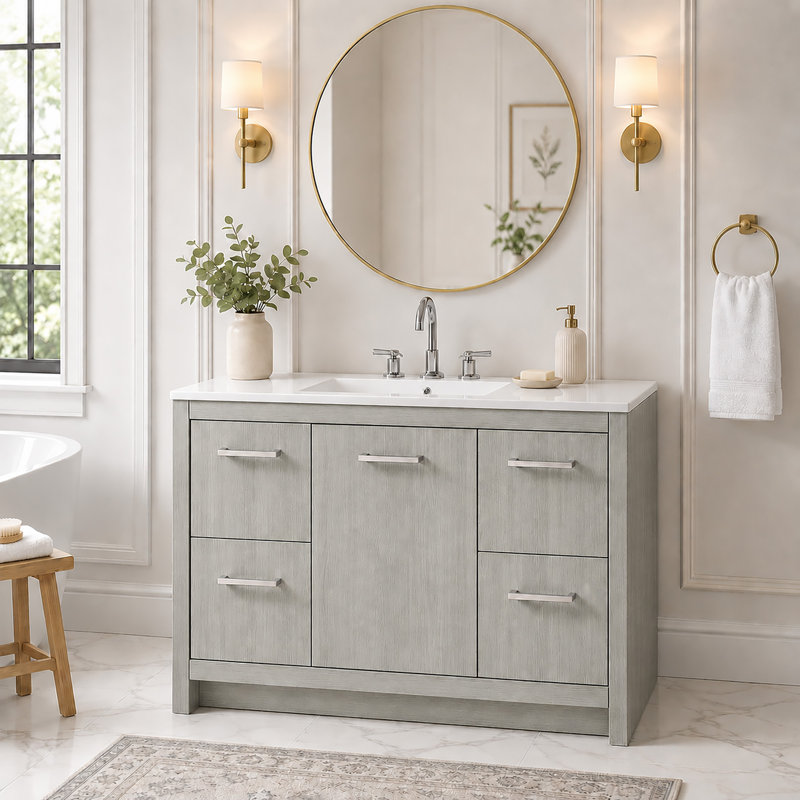 Meuble-lavabo simple 48 po Hildburg