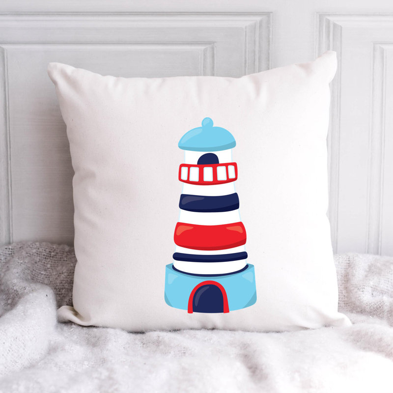 Nautical Sea Life_377 - Coussin décoratif avec coussin décoratif, H 14 po x l 14 po