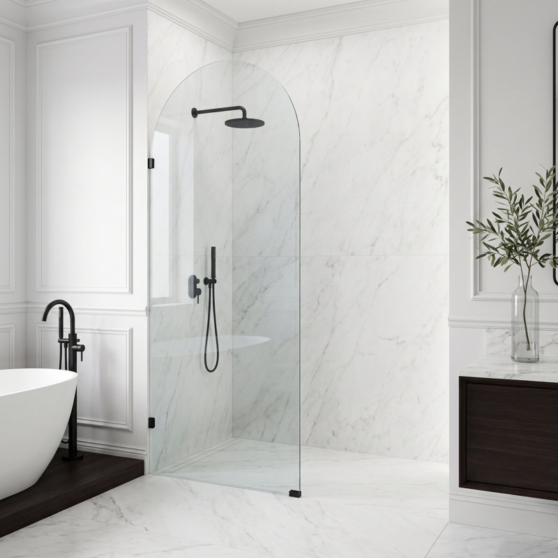 Écran de douche fixe l 34 "x H 78" avec verre 3/8 "Arden