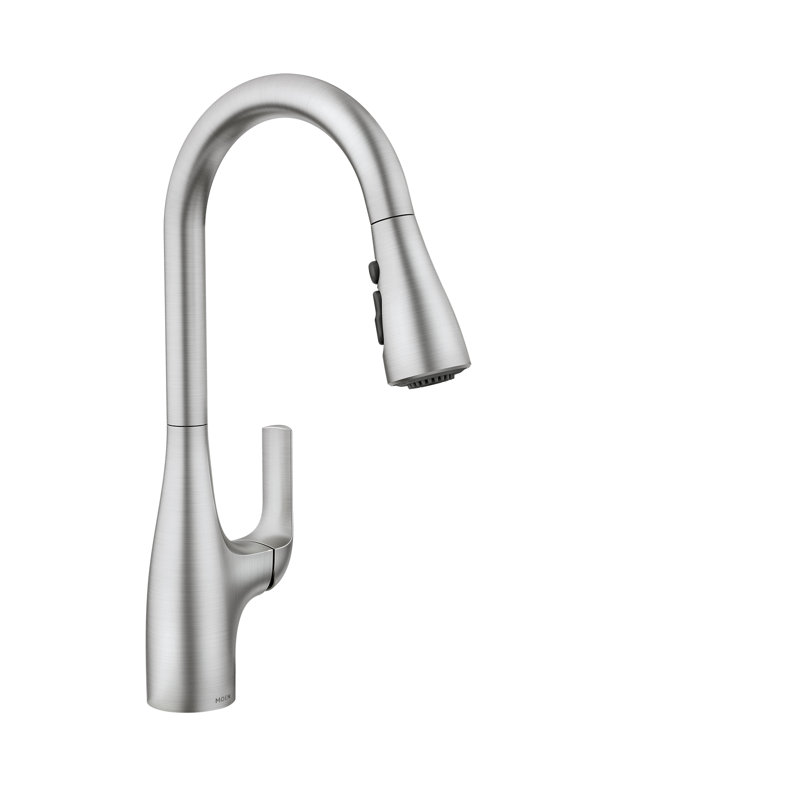 Moen Leesi Single-Handle Pull-Down Sprayer Kitchen Faucet With Reflex And Power Boost In Spot Resist Stainless