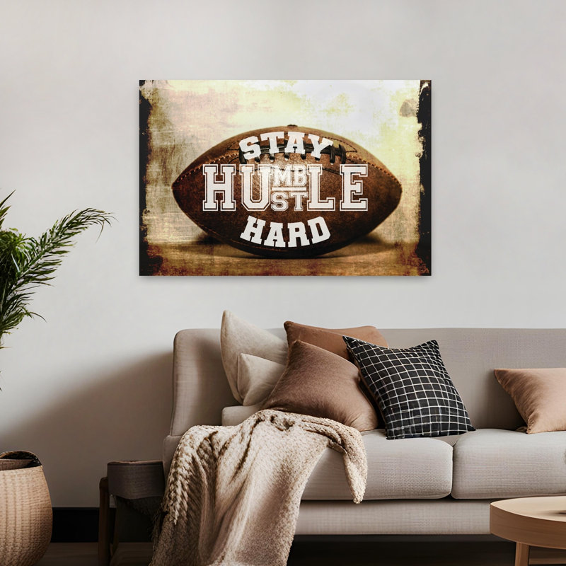 Stay Humble Hustle Hard, art contemporain, H 32 po x l 48 po