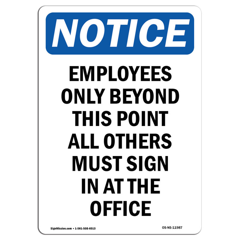 Employees Only Beyond This Point Sign
