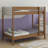 Bunk Bed Frame With Ladder, Safety Guardrails, Upholstered Headboard/Footboard