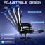 Fauteuil de jeu vidéo ergonomique et haut dossier avec repose-pieds-1236403240