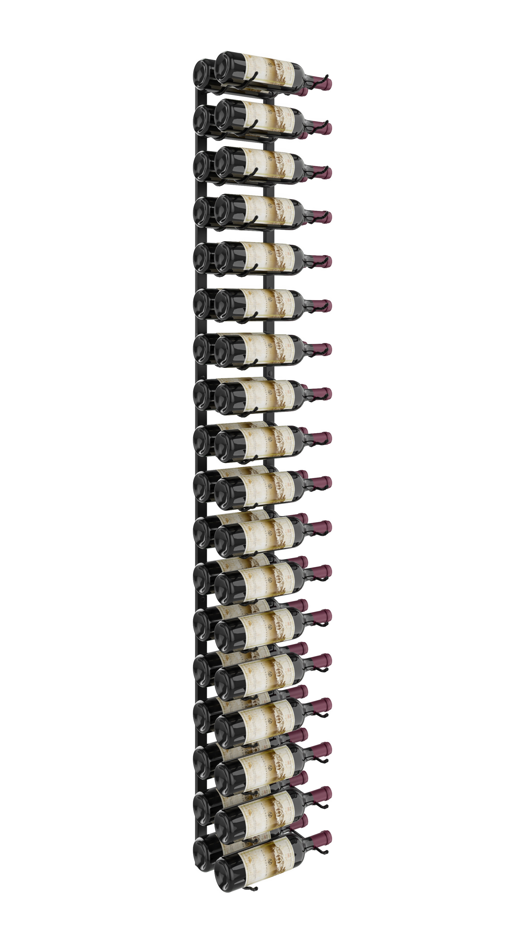 VintageView 36 Bottle Wall Mounted Wine Bottle Rack in Matte Black ...