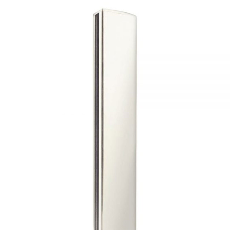 94" H x 2.5" W Quick Screen Aluminum Line Post, White