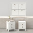Cotham 3-Piece Bedroom Set - 4-Drawer Shoe Cabinet And Nightstand Set Of 2, White