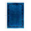 Tapis unique noué à la main Fine Vibrance - bleu, 11 pi 10 po x 17 pi 9 po
