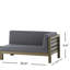 Banc de coin droit et table basse