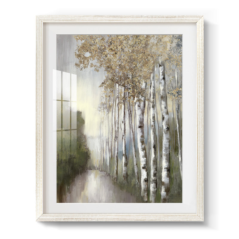 Woodland Walk Neutral - Impression encadrée, H 28,5 po x l 20,5 po, Blanc