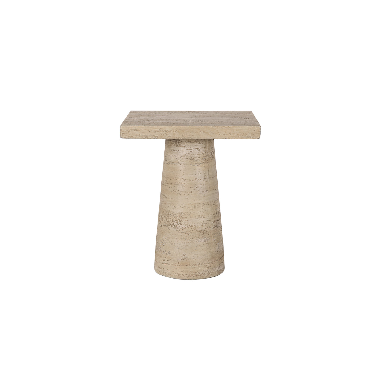 Zya Magnesium Oxide Top End Table, Cream