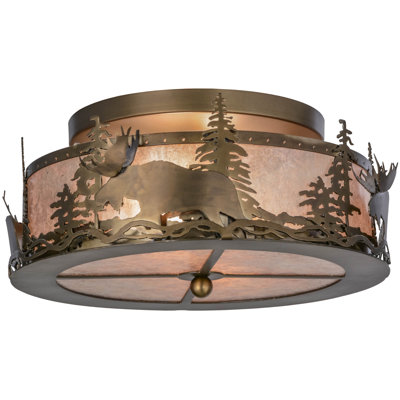 Rustic Lodge 2 - Light Semi Flush Mount