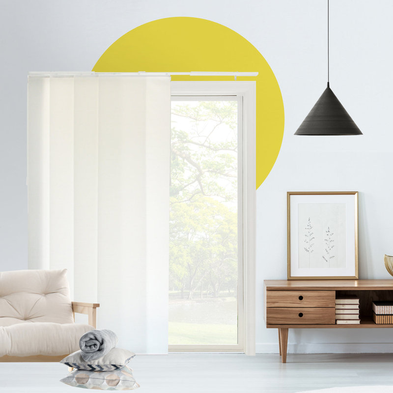 Adjustable Vertical Sliding Panel Track Blinds, Vienna Snow