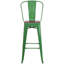 Tabouret de bar ou de comptoir en métal Marian avec dossier et siège en bois Marian-2101696415-2127243145-2101696429