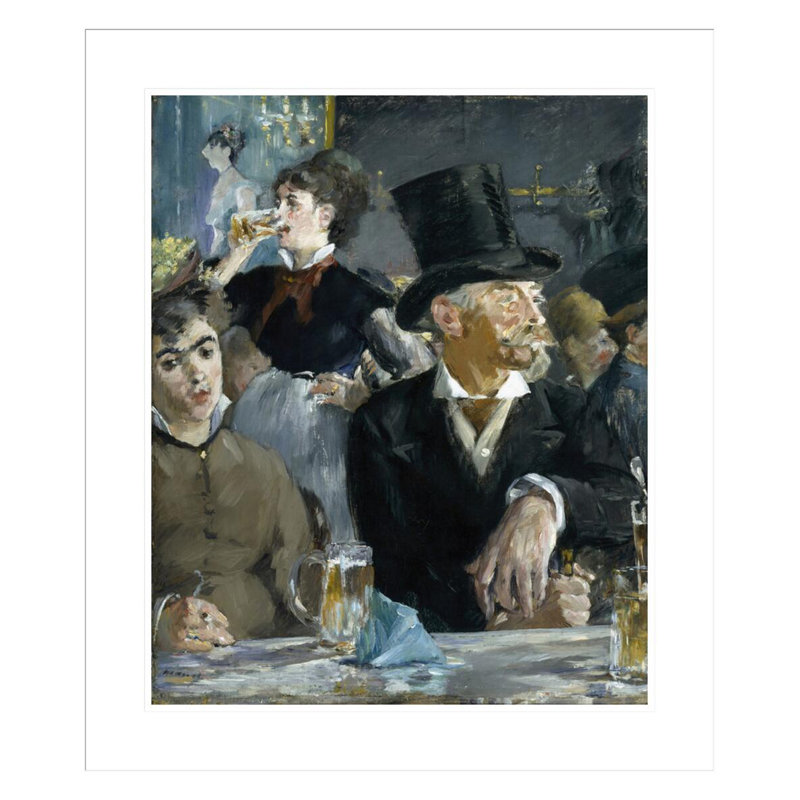 «At the Cafe» par Édrede Manet, impression giclée sur cadre, H 27,37 po x l 23,5 po