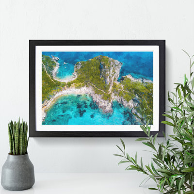 Island Paradise in Corfu Greece - Picture Frame Painting