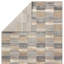 Tapis gris à motif abstrait tissé à la main Label J Rhenium (nuance de 18 po)