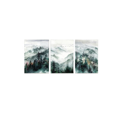 3 pièces d'art mural sur toile sans cadre 16 "x 24"