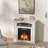 Deneise 31.69'' W Electric Fireplace with Mantel-774187316