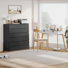 6 Ensemble de commode 6 tiroirs 2 pièces - Noir