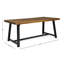 Ensemble de salle à manger d'extérieur moderne 7 pièces avec chaise empilable, vert-124576646