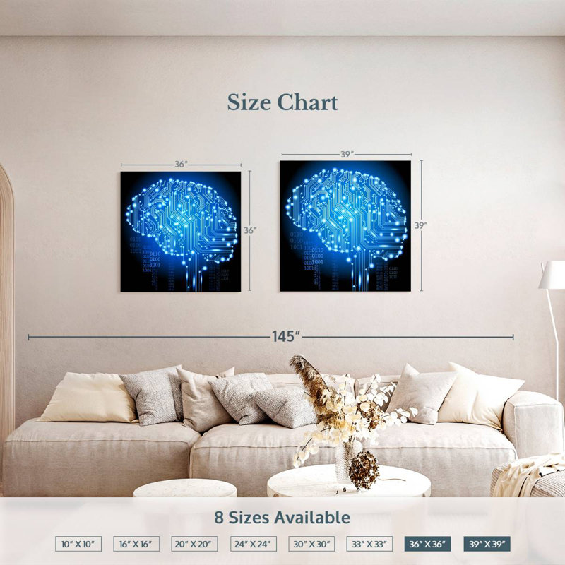 Keiri Cyborg Brain, 39" H x 39" W