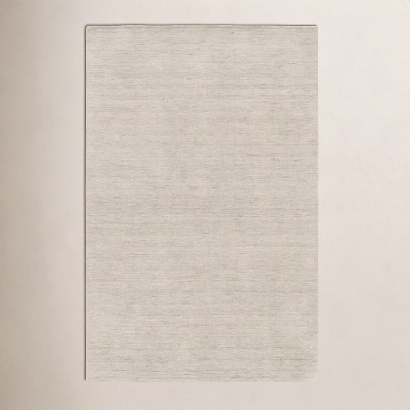 Nala Handmade Tufted Wool Beige/Grey Area Rug, Rectangle 6' x 9'
