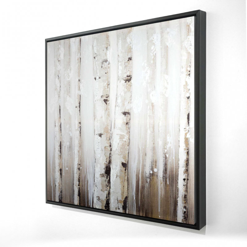 Abstract White Birches Print On Canvas
