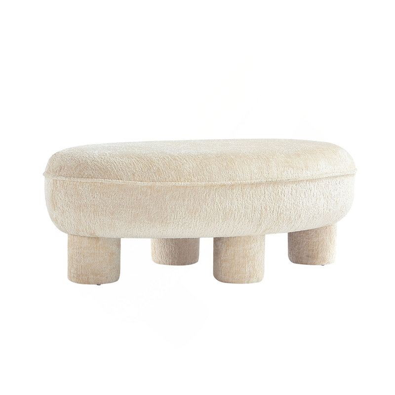 Repose-pieds minimaliste pour le salon et la chambre à coucher, Cream, Cream