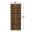 Brown Wood 10 Cubby Room Wall Shelf, 18" x 7" x 42"